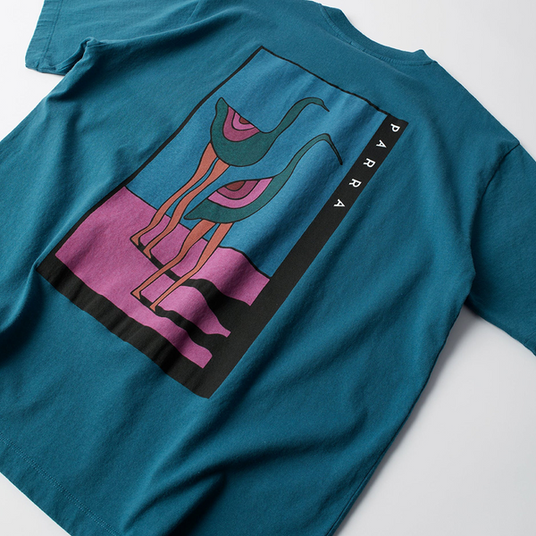 PARRA -  THE STAND OFF T-SHIRT DEEP SEA GREEN