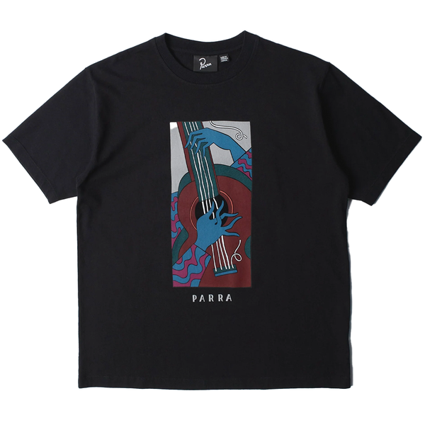 PARRA -  CHEAP STRINGS T-SHIRT BLACK