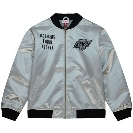 MITCHELL & NESS - SATIN JACKET LA KINGS SILVER