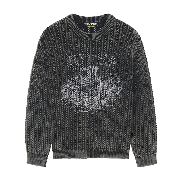 IUTER - DAMAGE MARBLE JUMPER BLACK