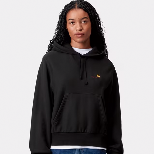 CARHARTT WIP - W' HOODED AMERICAN SCRIPT BLACK
