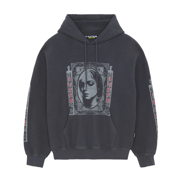 IUTER - FALLEN LOVE REVERSE HOODIE ASPHALT