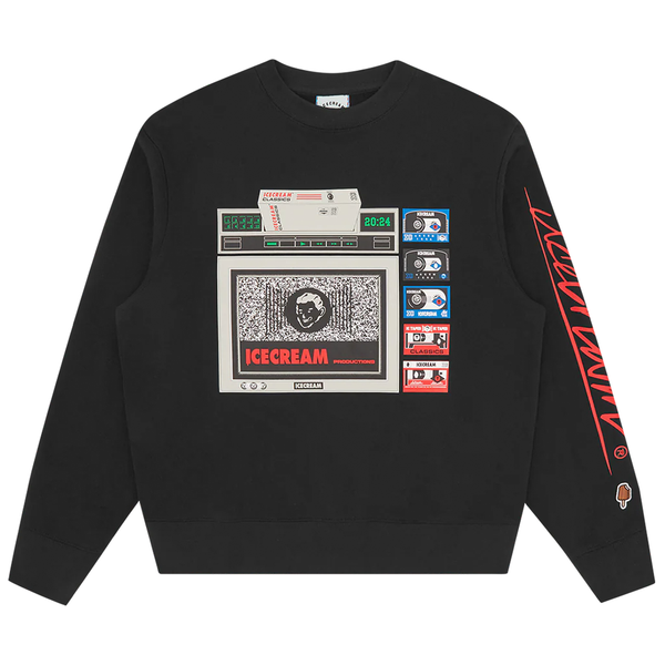 ICECREAM - ICTV CREWNECK BLACK