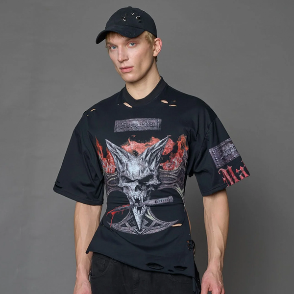 E se - ROCKSTAR CORSET JERSEY BLACK