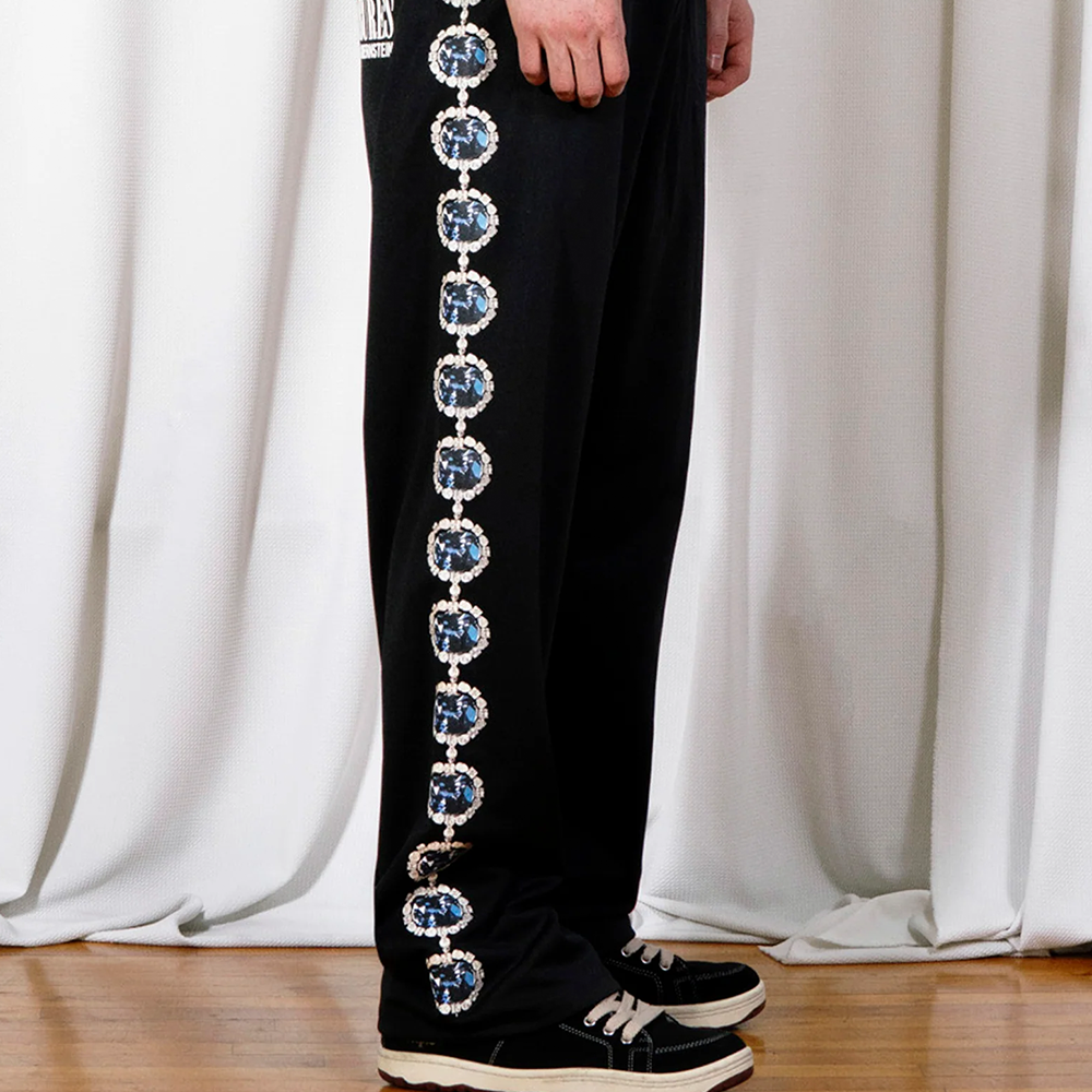 PLEASURES - BLACK MYTHIC HOPE TRACK PANTS BLACK S