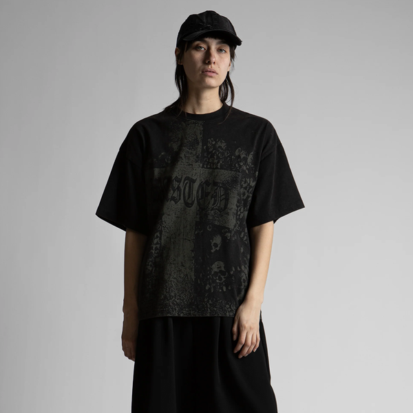 WASTED PARIS - CATACOMBS BOXY T-SHIRT BLACK