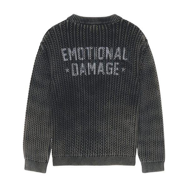 IUTER - DAMAGE MARBLE JUMPER BLACK