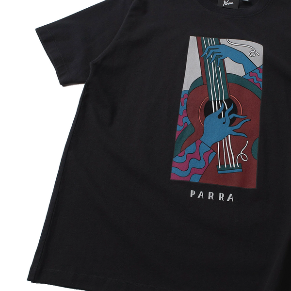 PARRA -  CHEAP STRINGS T-SHIRT BLACK