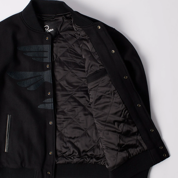 PARRA - NOT MOVIE QUALITY VARSITY JACKET BLACK