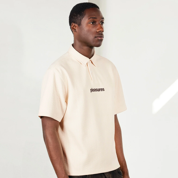 PLEASURES - CABLE POLO ECRU