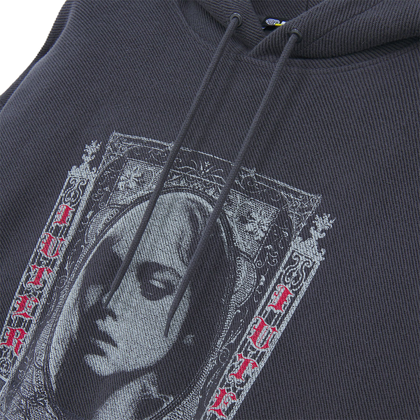 IUTER - FALLEN LOVE REVERSE HOODIE ASPHALT