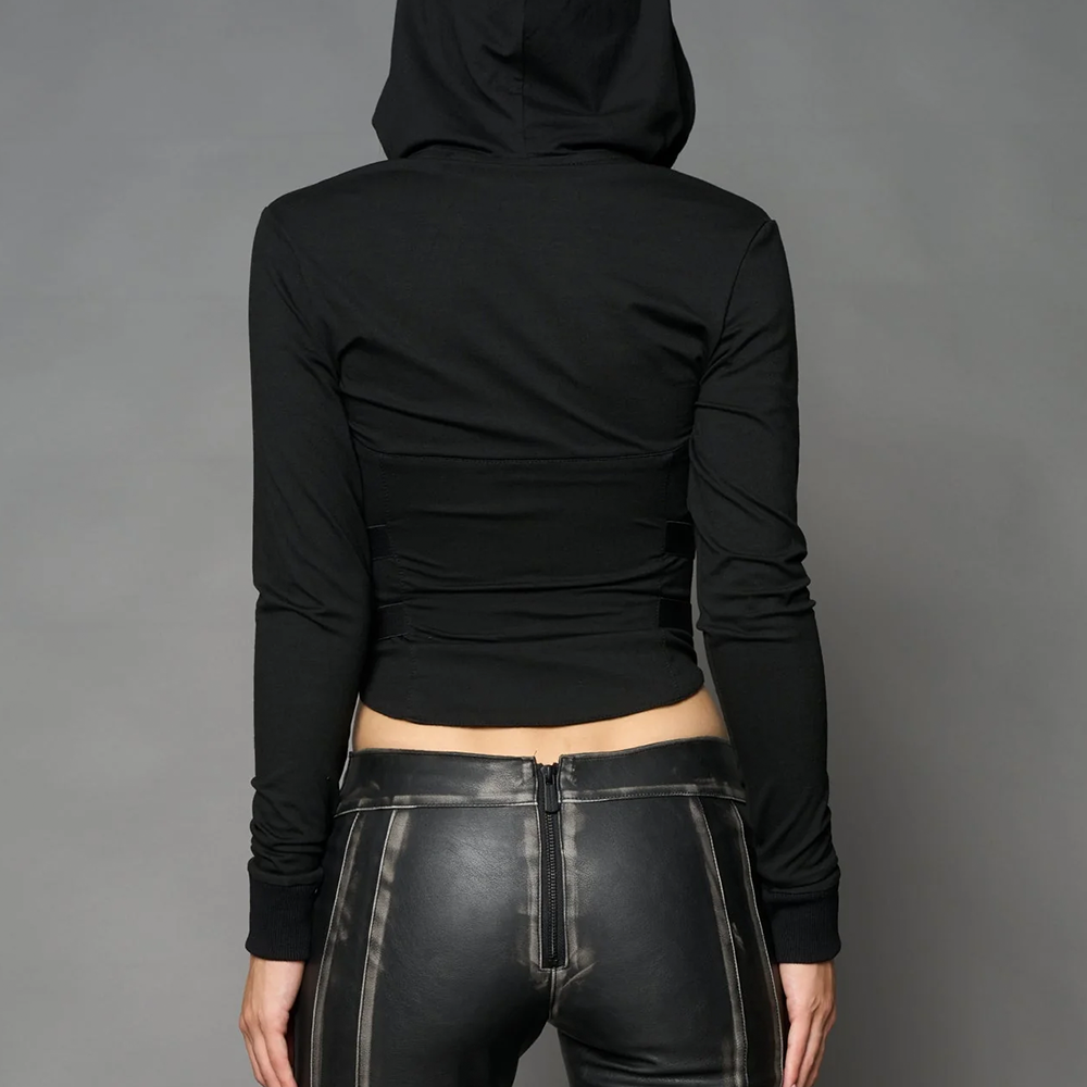 NAMILIA - GOTH PLEASE HOODIE BLACK