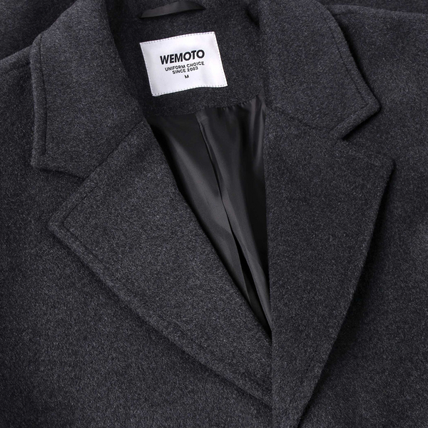 WEMOTO - CORBYN DARK GREY WOOL FELT COAT