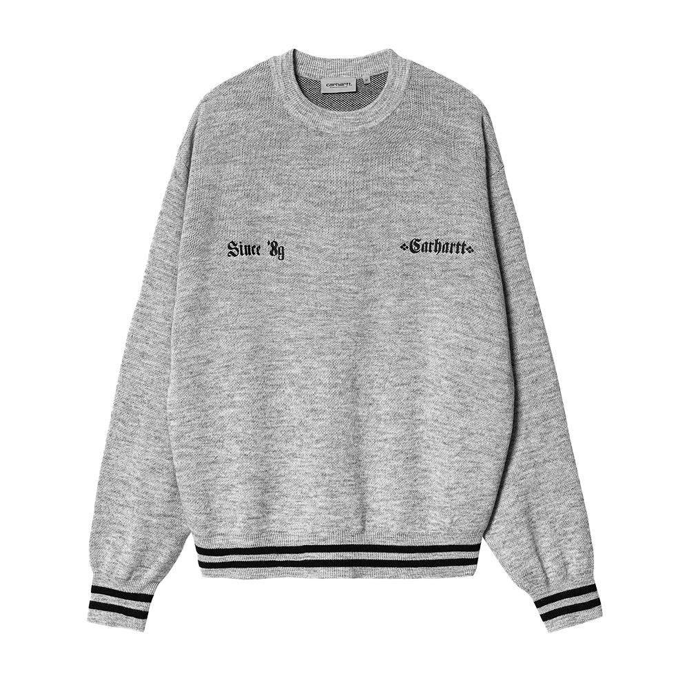 CARHARTT WIP - GREATEST HITS SWEATER ASH HEATHER/BLACK