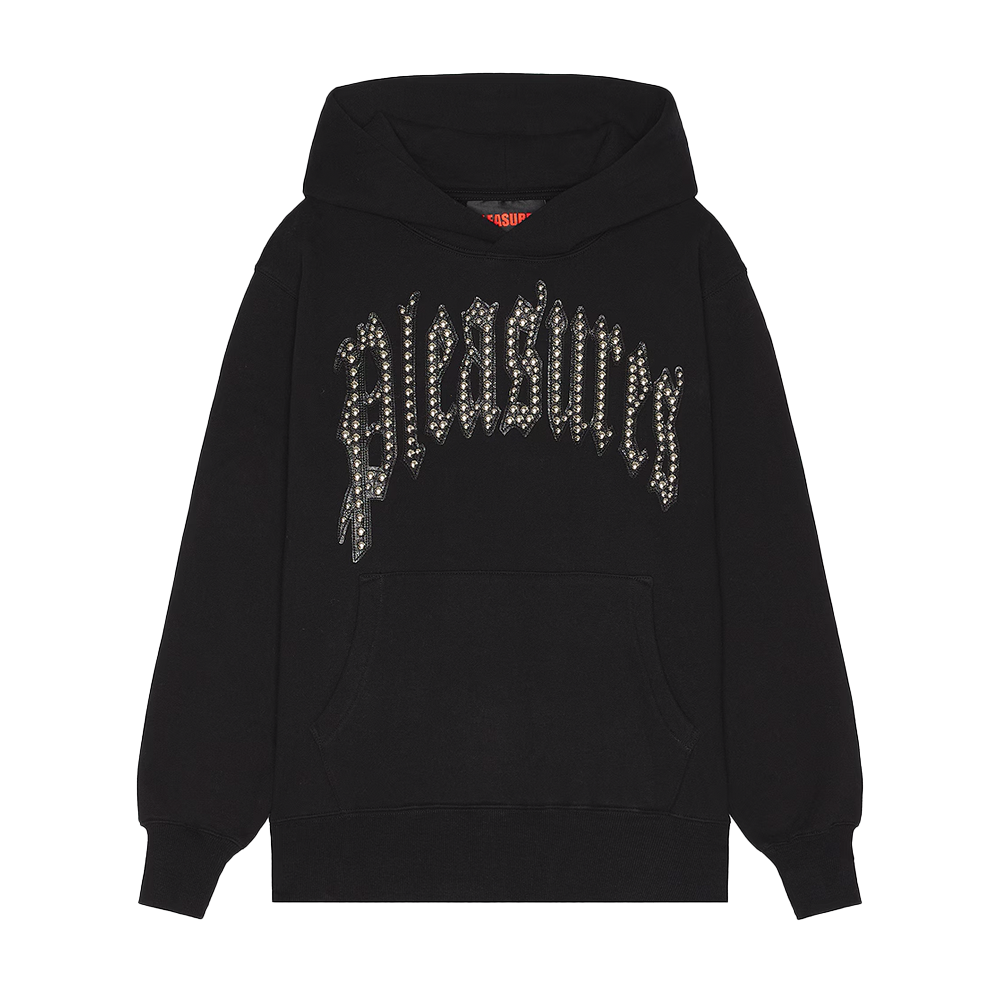 PLEASURES - TWITCH STUDDED HOODIE BLACK