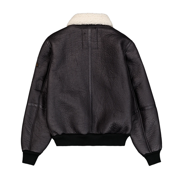 ALPHA INDUSTRIES - B-15-3 FAUX LEAHTER BOMBER BLACK