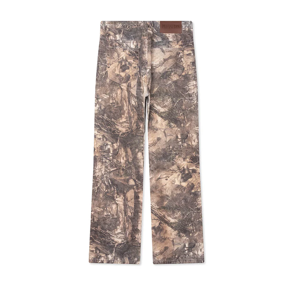 PLEASURES - HENDRIX FLARE JEANS BROWN TREE