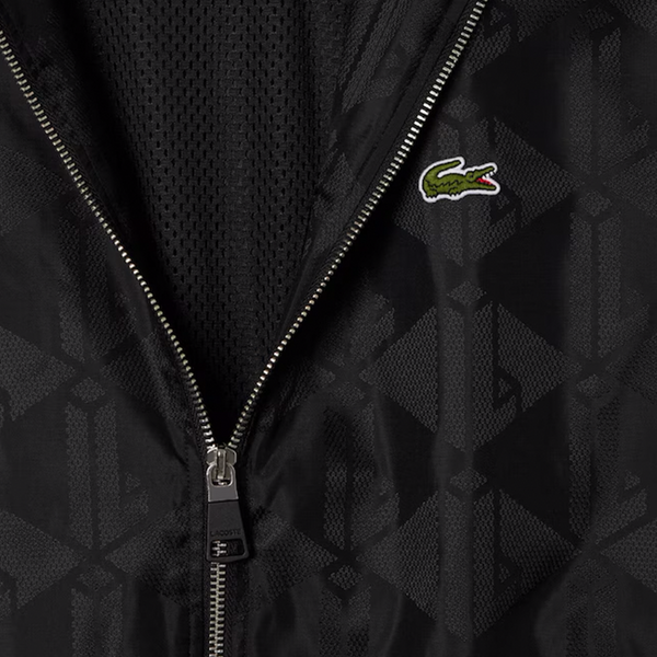 LACOSTE -  MONOGRAM CROPPED JACKET BLACK