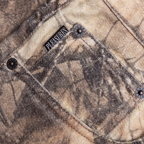 PLEASURES - HENDRIX FLARE JEANS BROWN TREE