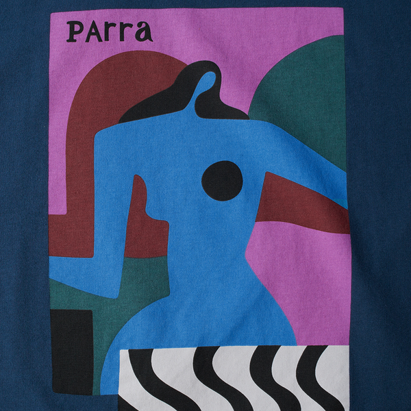 PARRA -  DISTORTION TABLE T-SHIRT NAVY BLUE