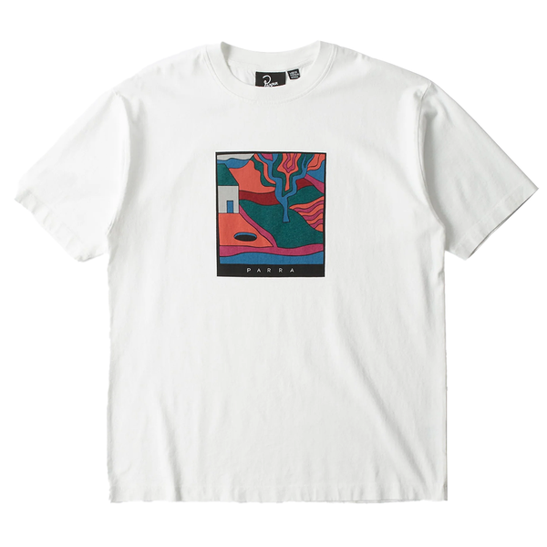 PARRA -  HOLE IN THE YARD T-SHIRT WHITE