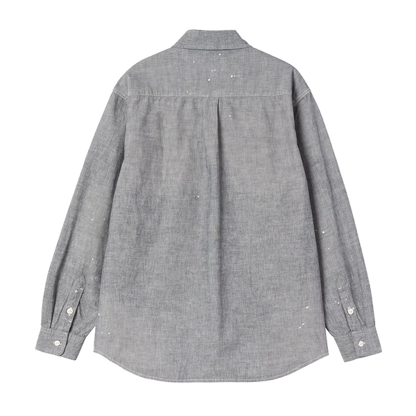 CARHARTT WIP - L/S PAINTER SHIRT BLACK WORN USED SPLATTER