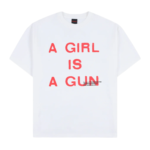 PLEASURES - GIRL IS A GUN T-SHIRT WHITE