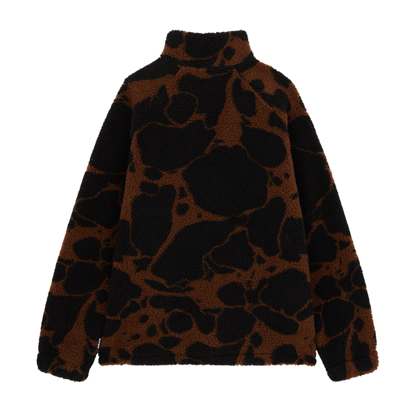 IUTER - MARBLE FUR ZIP NECK BROWN