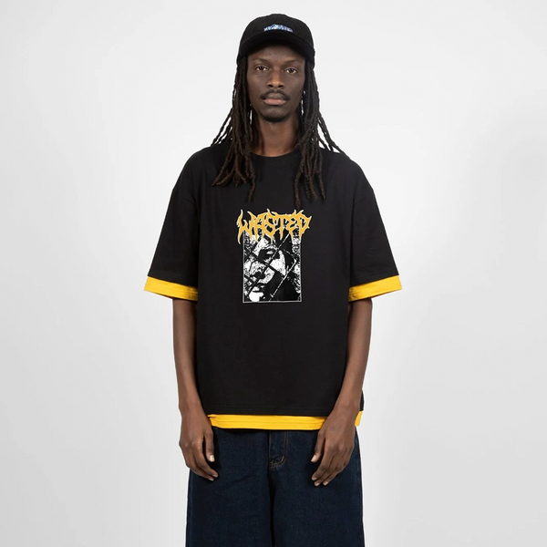 WASTED PARIS - T-SHIRT NINE WIRE BLACK/YELLOW