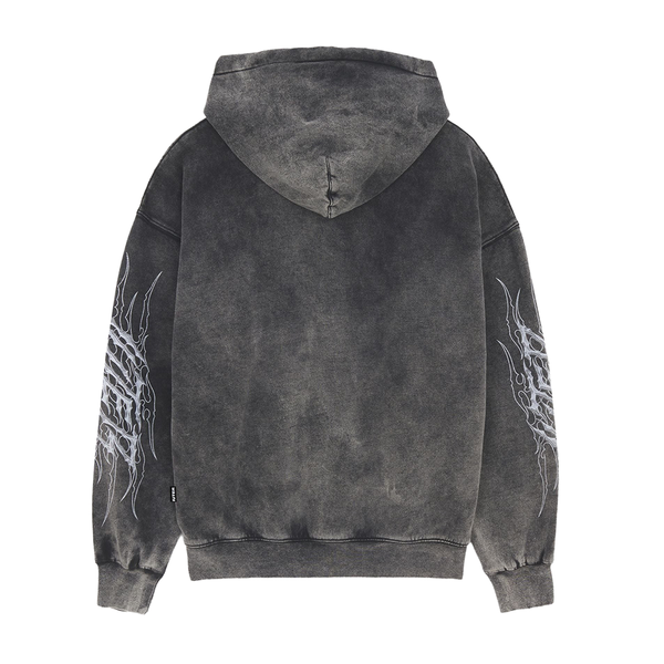 IUTER - TRIBAL MARBLE ZIP HOODIE BLACK