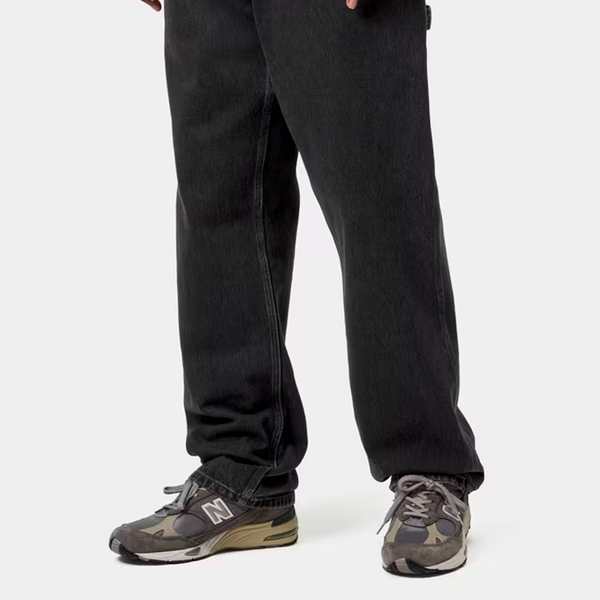 CARHARTT WIP - SINGLE KNEE PANT BLACK STONE WASHED