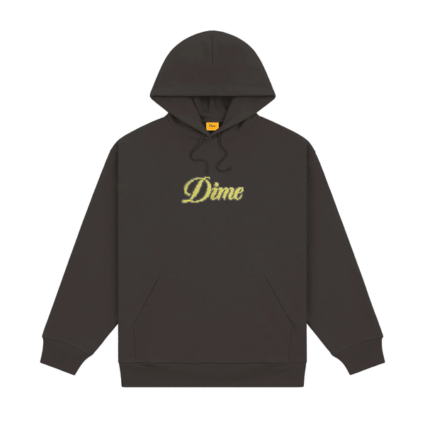 DIME - PIXEL CURSIVE HOODIE VINTAGE BLACK