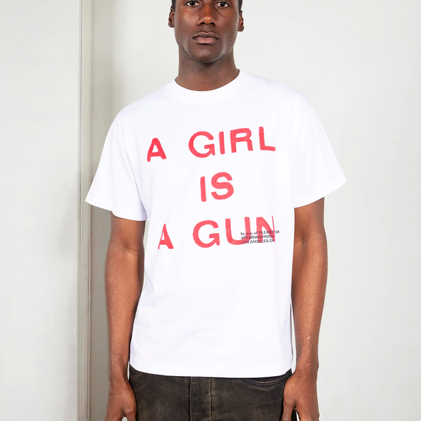 PLEASURES - GIRL IS A GUN T-SHIRT WHITE