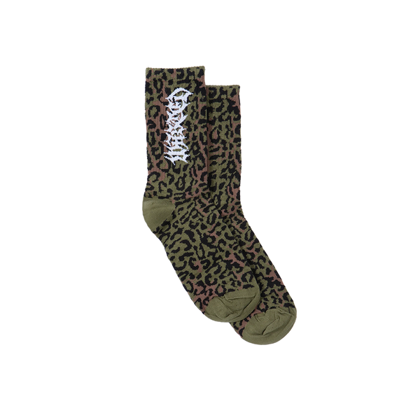 WASTED PARIS - CHEETAH SOCKS OLIVE CAMO