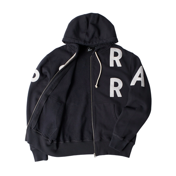 PARRA - WORLD SALAD ZIP HOODED SWEAT DARK NAVY