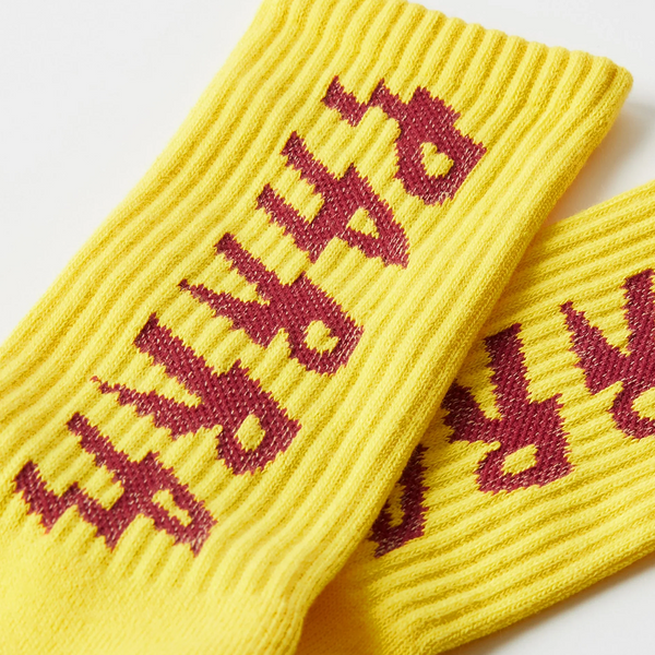 PARRA -  SHOCKER LOGO CREW SOCKS YELLOW