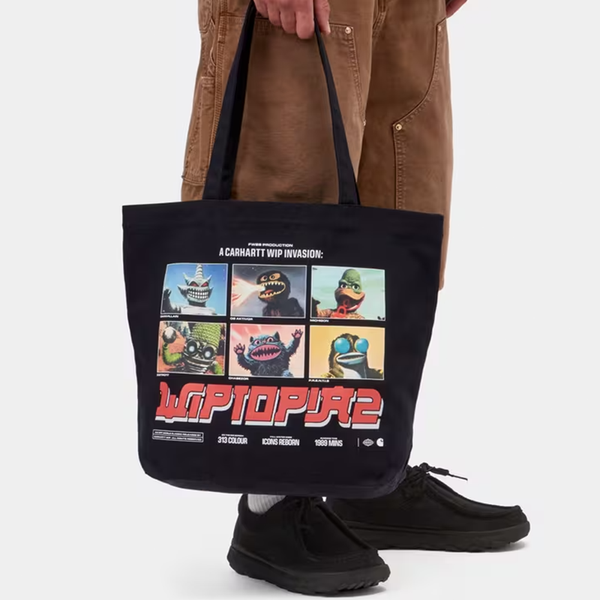 CARHARTT WIP - CANVAS TOTE WIPTOPIA II BLACK