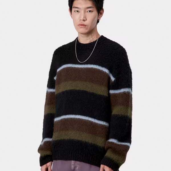 CARHARTT WIP - MERTON SWEATER SUNDLING STRIPE/PALISANDER