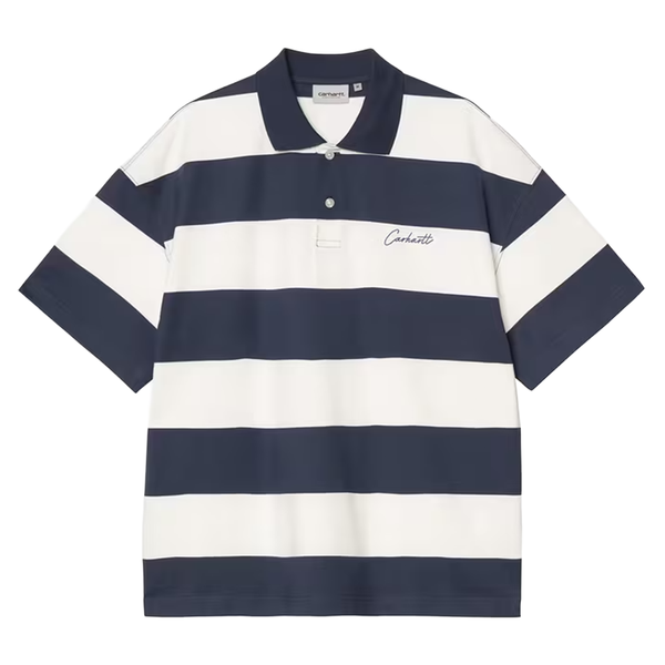 CARHARTT WIP - S/S DELRAY POLO STRIPE/BLUE