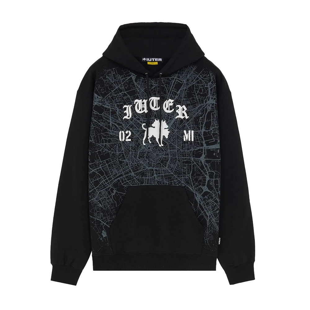 IUTER X CLUB DOGO - MILANO MAP LOGO HOODIE