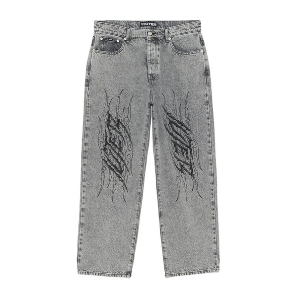 IUTER - TRIBAL BAGGY DENIM PANTS