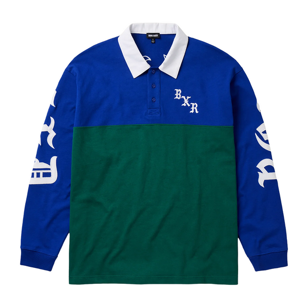 BORN X RAISED - COLOR BLOCKED RUGBY POLO SHIRT