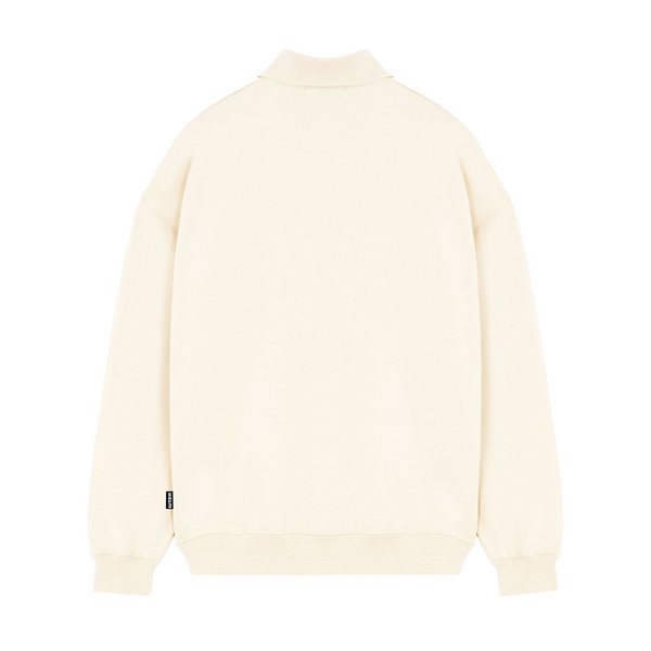 IUTER - HEART LOGO POLO SWEATER CREAM