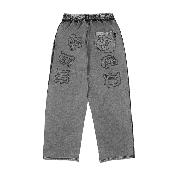 WASTED PARIS - KINGDOME CURVE FADED JOGGING FADED BLACK