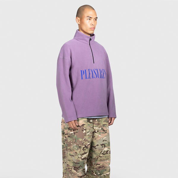 PLEASURES - ONYX HALF ZIP POLAR FLEECE LILIAC