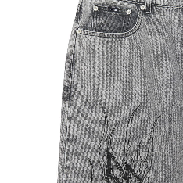 IUTER - TRIBAL BAGGY DENIM PANTS