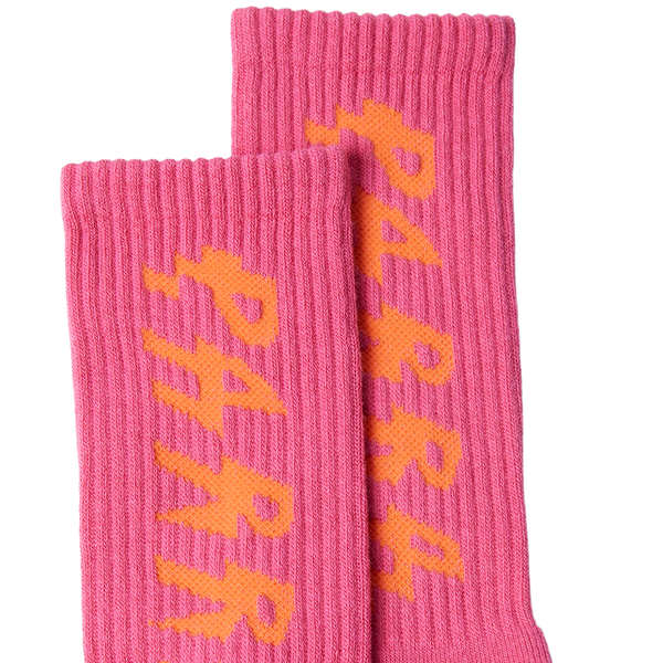 PARRA - SPIKED LOGO CREW SOCKS PINK