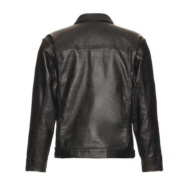 PLEASURES - LATEX TRUCKER JACKET BLACK