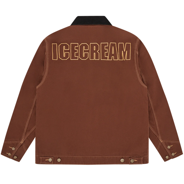 ICECREAM - CANVAS LINED WORK JACKET BROWN