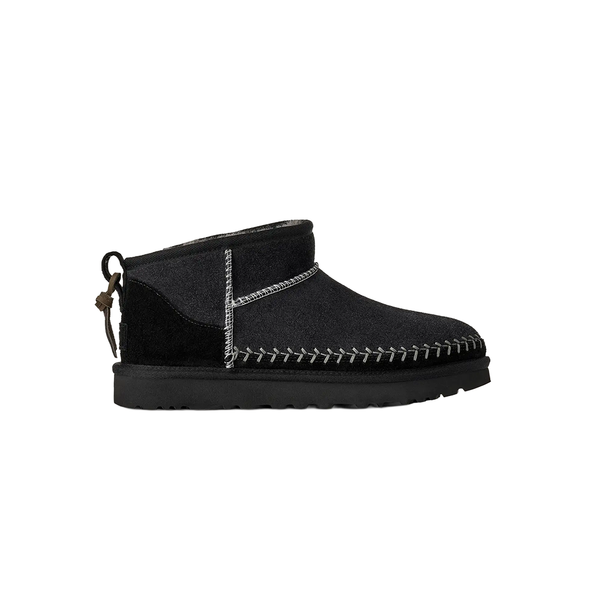 UGG - W' CLASSIC ULTRA MINI BIARRITZ BLACK